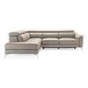 Monte Carlo - Italian Modern Grey Leather LAF Sectional Sofa