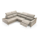 Monte Carlo - Italian Modern Grey Leather LAF Sectional Sofa