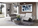 Monte Carlo - Italian Modern White Leather Left Facing Sectional Sofa