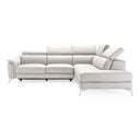 Monte Carlo - Italian Modern White Leather Right Facing Sectional Sofa