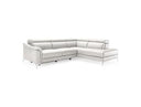 Monte Carlo - Italian Modern White Leather Right Facing Sectional Sofa
