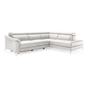 Monte Carlo - Italian Modern White Leather Right Facing Sectional Sofa
