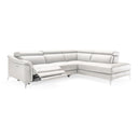 Monte Carlo - Italian Modern White Leather Right Facing Sectional Sofa