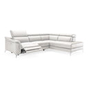 Monte Carlo - Italian Modern White Leather Right Facing Sectional Sofa