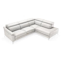 Monte Carlo - Italian Modern White Leather Right Facing Sectional Sofa