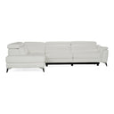 Monte Carlo - Italian Modern White Leather Left Facing Sectional Sofa