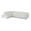 Monte Carlo - Italian Modern White Leather Left Facing Sectional Sofa