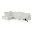 Monte Carlo - Italian Modern White Leather Left Facing Sectional Sofa