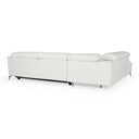 Monte Carlo - Italian Modern White Leather Left Facing Sectional Sofa