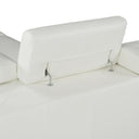 Monte Carlo - Italian Modern White Leather Left Facing Sectional Sofa