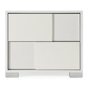 monza italian modern white nightstand
