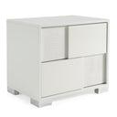 monza italian modern white nightstand