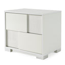 Monza Italian Modern White Nightstand