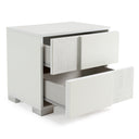 monza italian modern white nightstand