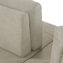 Mood - Italian Light Grey Leather Left Facing Sectional Sofa