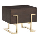 Moontide - Glam Beige Velvet and Brushed Brass 4-Piece Bedroom Set