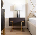 Moontide - Modern Smoked Ash & Gold Mirror