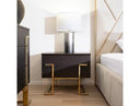 Moontide Modern Smoked Ash & Gold Nightstand