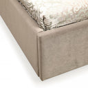 Moontide - Glam Beige Velvet and Brushed Brass Bedroom Set