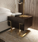 Corrico - Modern Off White and Champagne Gold Bedroom Set