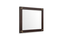Moontide - Modern Smoked Ash & Gold Mirror