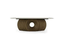 Moorgate - Modern Travertine Ceramic + Bronze Dining Table