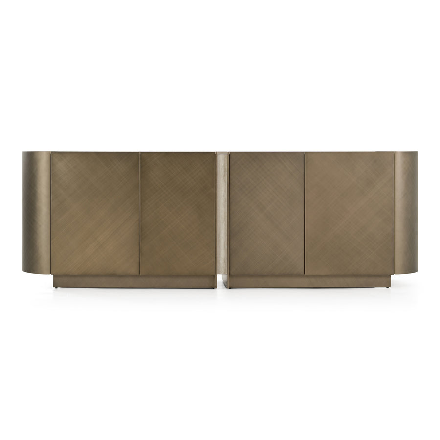 Moorgate - Modern Travertine Ceramic + Bronze Buffet