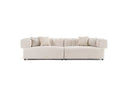 Moreno - Modern Ivory Beige Fabric 4-Seater Sofa
