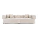 Moreno - Modern Ivory Beige Fabric 4-Seater Sofa
