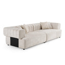 Moreno - Modern Ivory Beige Fabric 4-Seater Sofa
