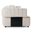 Moreno - Modern Ivory Beige Fabric 4-Seater Sofa