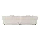 Moreno - Modern Ivory Beige Fabric 4-Seater Sofa