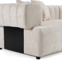Moreno - Modern Ivory Beige Fabric 4-Seater Sofa