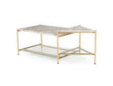 Mosk - Modern Marble + Glass + Brass Coffee Table