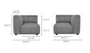 Lyric Corner Chair Grey