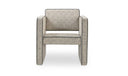 Harris Accent Chair Black And Beige Weave