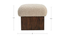Serge Ottoman Cream Faux Shearling