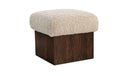 Serge Ottoman Cream Faux Shearling