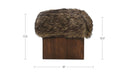 Serge Ottoman Brown Faux Fur