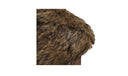 Serge Ottoman Brown Faux Fur