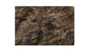 Serge Ottoman Brown Faux Fur