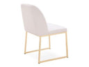 Haslet - Modern White & Rosegold Dining Chair (Set of 2)
