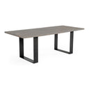 Murphy - Modern Grey Aged Oak & Black Metal Dining Table