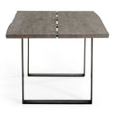 Murphy - Modern Grey Aged Oak & Black Metal Dining Table