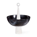 Como Black & White Finial Bowl