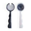 Como Black & White Ripple Salad Serving Set