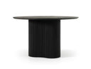 Myra - Modern Black Wood Round Dining Table