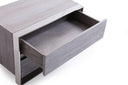 arlene modern grey elm & stainless steel bedroom set