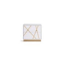 Nixa - Modern White & Gold Mirror