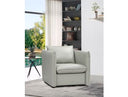 Tamworth Modern Grey Leather Swivel Chair